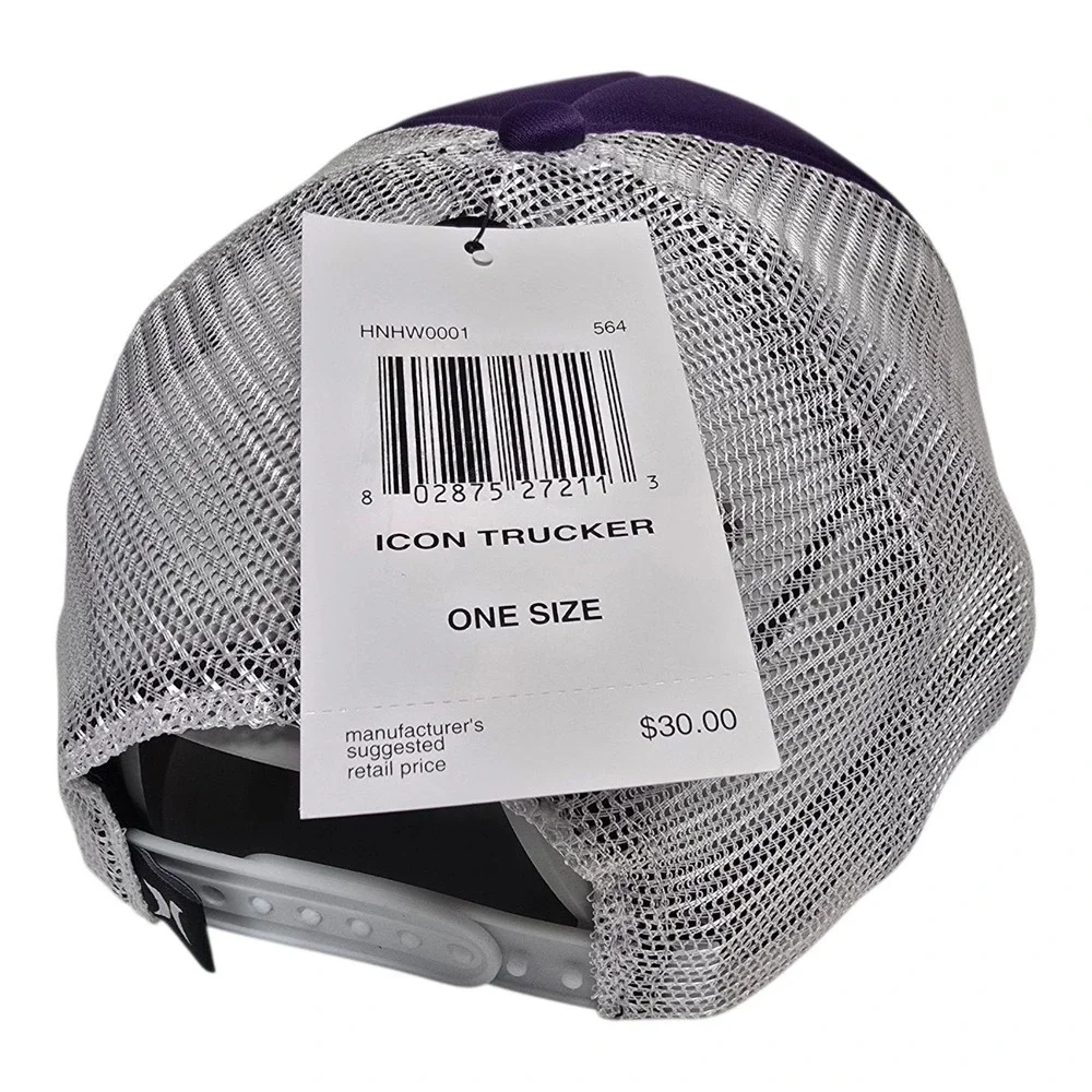 NEW Hurley Icon Solid‎ Trucker Hat Royal Purple White Cap Snapback Mesh Tags